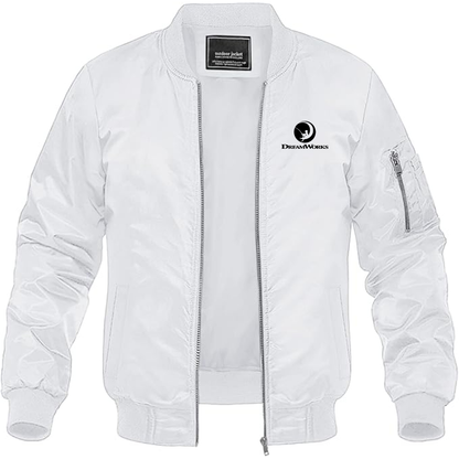 Men's  Dreamworks  Lightweight Bomber Jacket Windbreaker Softshell Varsity Jacket Coat