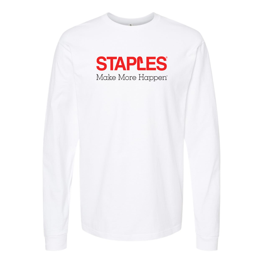Men's Staples Logo  Cotton Long Sleeve T-Shirt