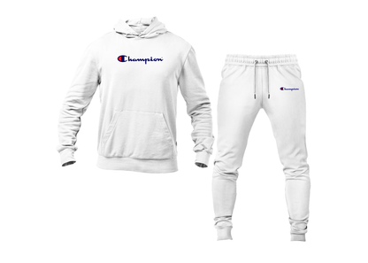 Men's Champion Logo Hoodie Joggers Set