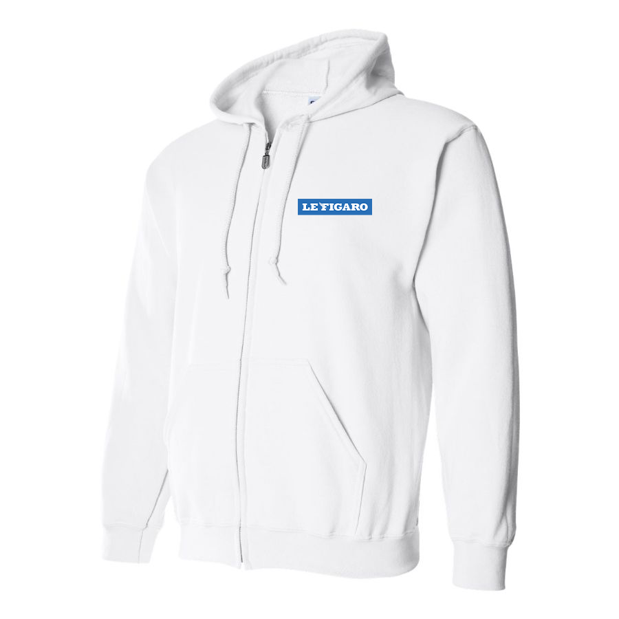 Men's Le Figaro Logo Zipper Hoodie