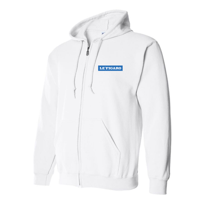 Men's Le Figaro Logo Zipper Hoodie