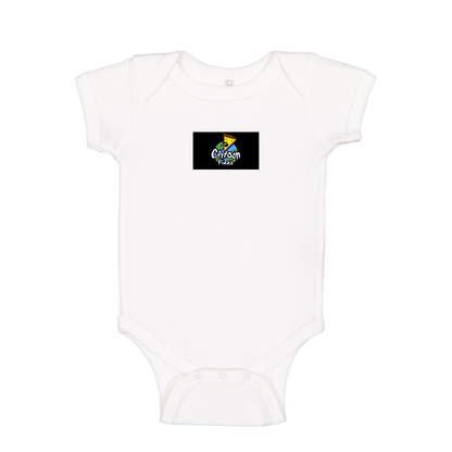 Cartoon Pizza Logo Baby Romper Onesie