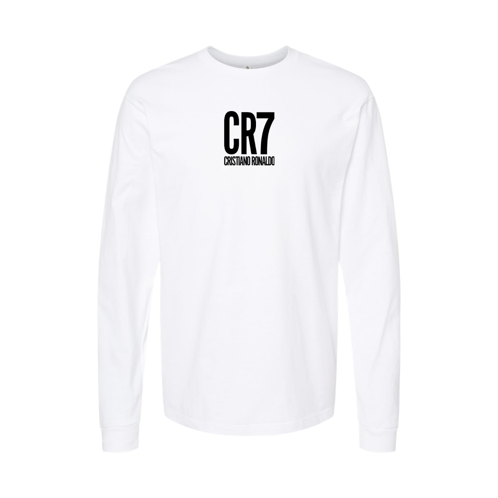 Youth CR7 Logo Cotton Long Sleeve T-Shirt