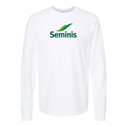 Men's  Seminis Logo  Cotton Long Sleeve T-Shirt