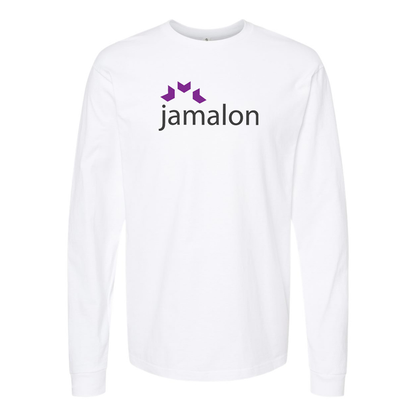 Men's Jamalon Logo Cotton Long Sleeve T-Shirt
