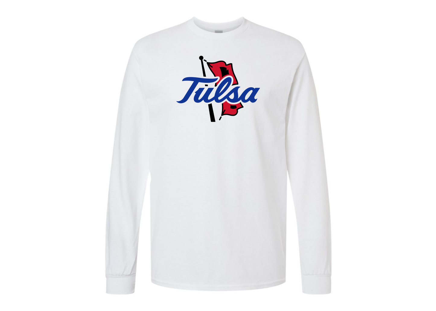 Men's Tulsa Golden Hurricane Gildan Heavy Cotton Long Sleeve T-Shirt