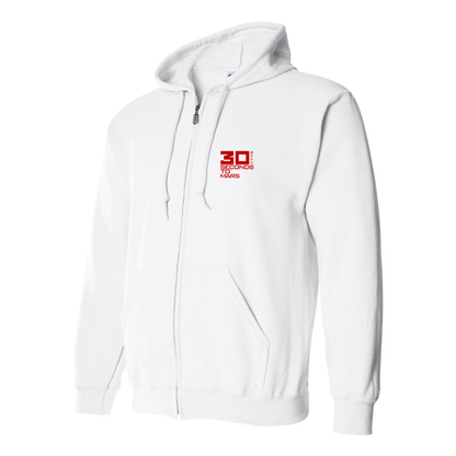 Men's 30 Seconds To Mars Logo Zipper Hoodie