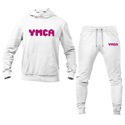 Men's YMCA Mauve   Hoodie Joggers Set