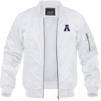 Men's  American Athletic Conference  Lightweight Bomber Jacket Windbreaker Softshell Varsity Jacket Coat