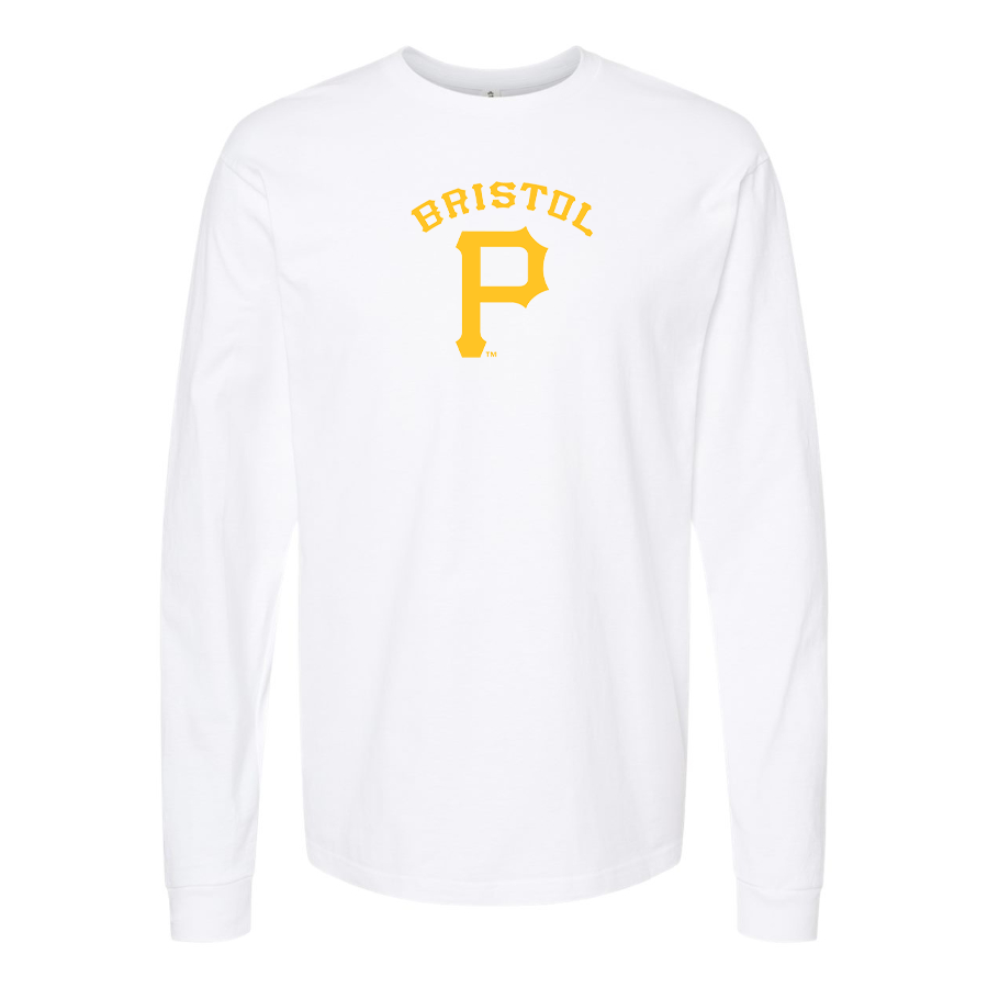 Men's Bristol Pirates  Logo Cotton Long Sleeve T-Shirt