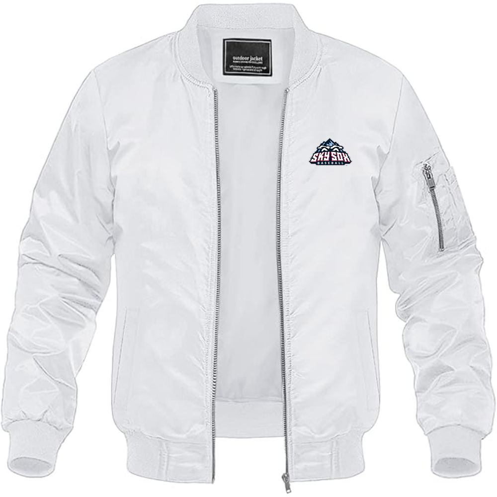 Men's Colorado Springs Sky Sox  Logo Lightweight Bomber Jacket Windbreaker Softshell Varsity Jacket Coat