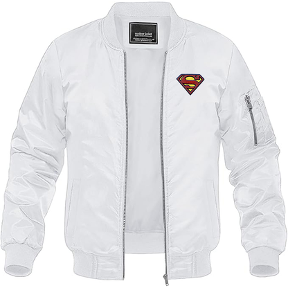 Men'sValero Gas Station Lightweight Bomber Jacket - White