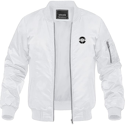 Men's AFA Logo Lightweight Bomber Jacket Windbreaker Softshell Varsity Jacket Coat