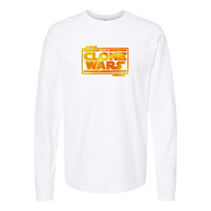 Youth  The Clone wars Logo Cotton Long Sleeve T-Shirt