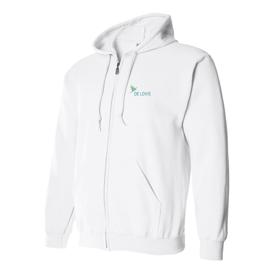 Men's De Lovie Logo Zipper Hoodie