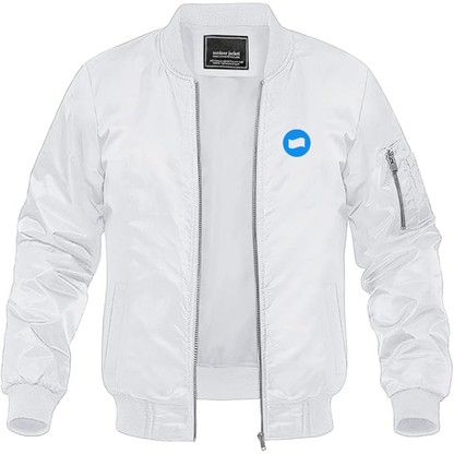 Men's Dana Logo Lightweight Bomber Jacket Windbreaker Softshell Varsity Jacket Coat
