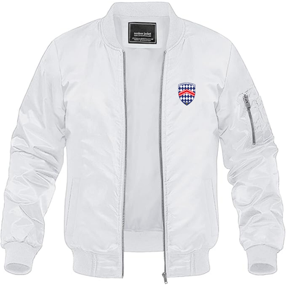 Men's SSC Logo Lightweight Bomber Jacket Windbreaker Softshell Varsity Jacket Coat