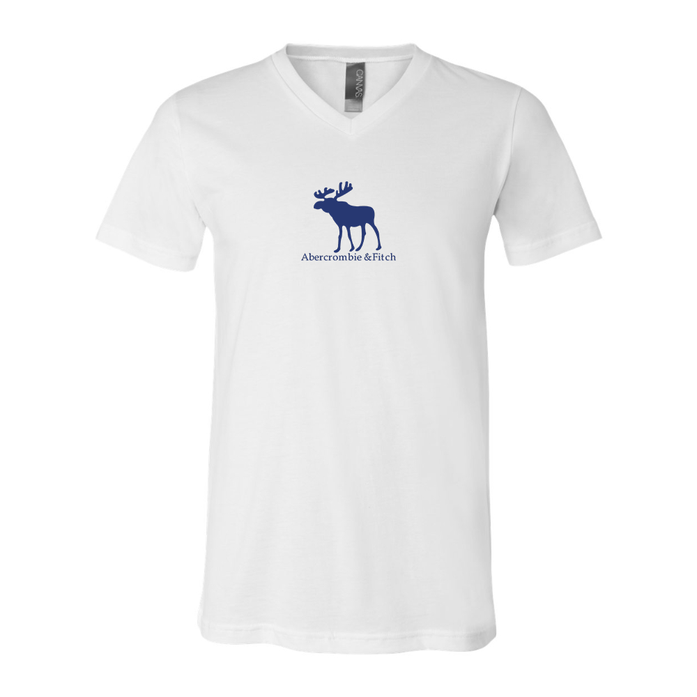 Abercrombie & Fitch Moose Logo BELLA  CANVAS - Jersey V-Neck T-Shirt