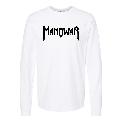 Men's Manowar Logo Cotton Long Sleeve T-Shirt