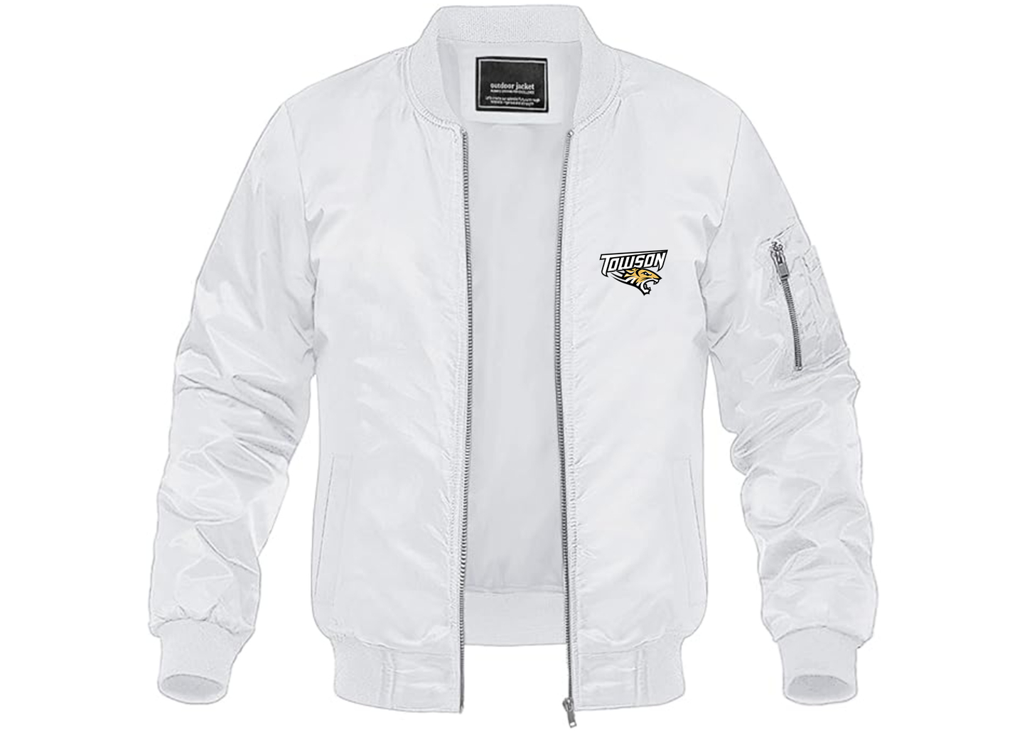 Men's Towson Tigers Lightweight Bomber Jacket Windbreaker Softshell Varsity Jacket Coat