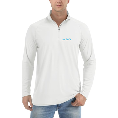Men's Carters Logo Lightweight Quarter-Zip Athletic Shirt Long Sleeve Performance Wear