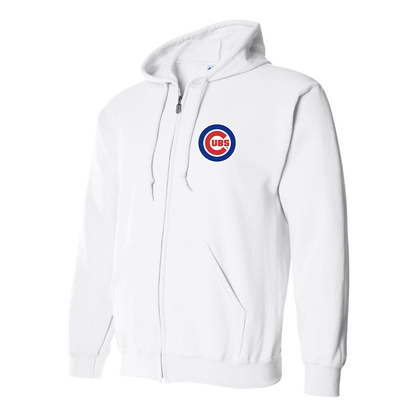 Men's Chicago Cubs Logo Zipper Hoodie