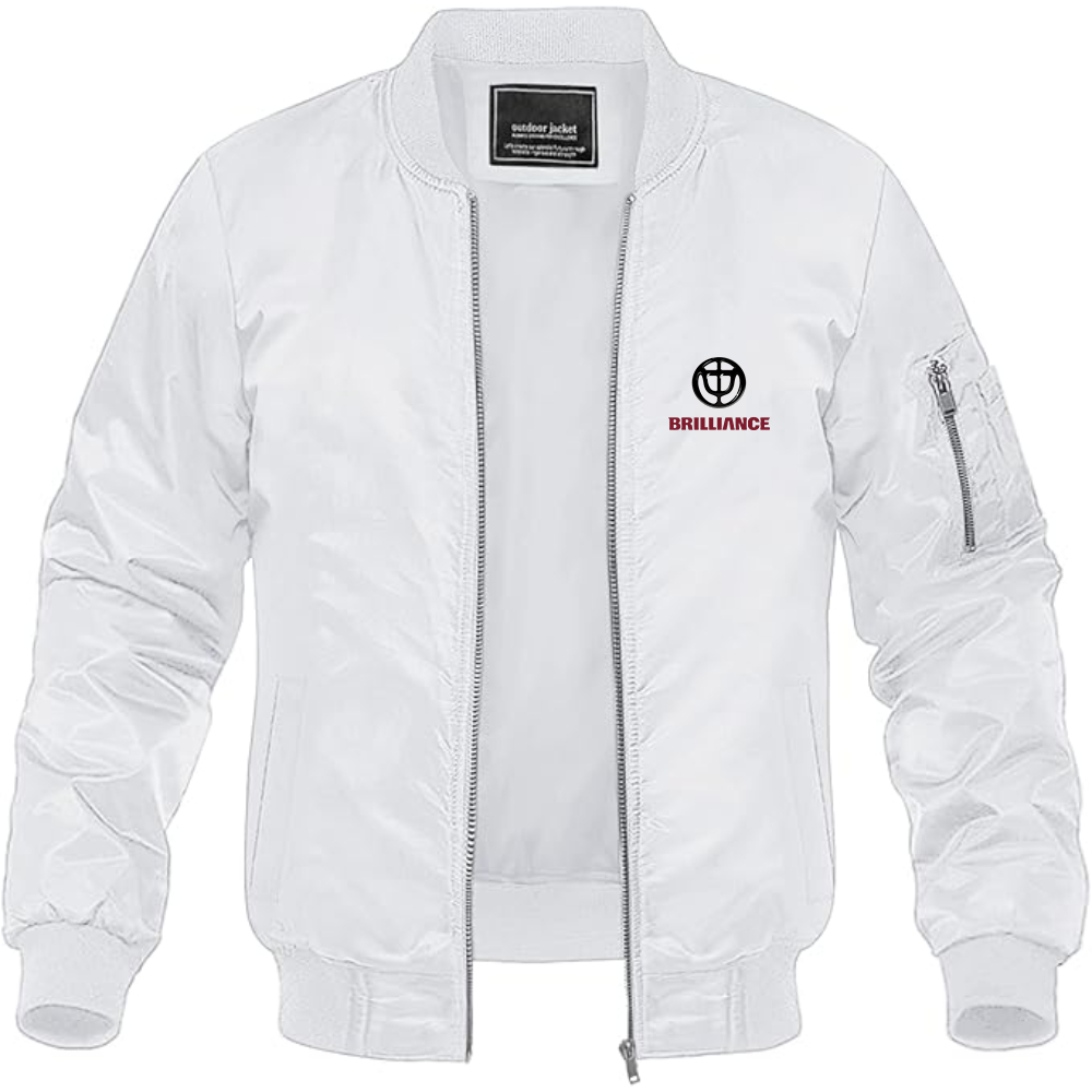 Men's Brilliance Logo Lightweight Bomber Jacket Windbreaker Softshell Varsity Jacket Coat