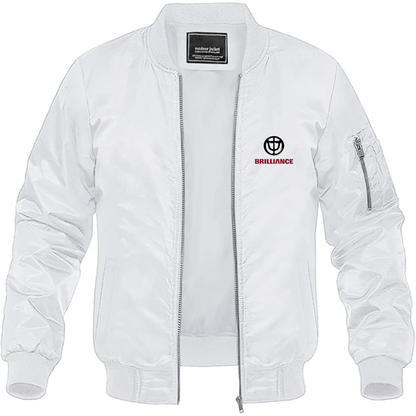 Men's Brilliance Logo Lightweight Bomber Jacket Windbreaker Softshell Varsity Jacket Coat