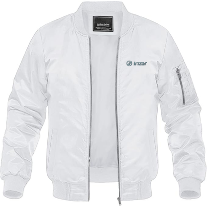 Men's Irizar Logo Lightweight Bomber Jacket Windbreaker Softshell Varsity Jacket Coat