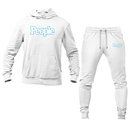 Men's People Magazine Logo Hoodie Joggers Set
