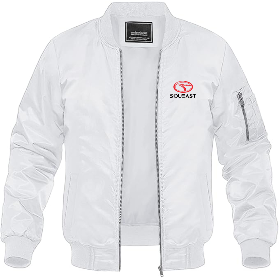Men's Soueast Logo Lightweight Bomber Jacket Windbreaker Softshell Varsity Jacket Coat