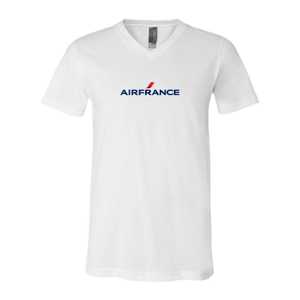 Air France Logo BELLA  CANVAS - Jersey V-Neck T-Shirt