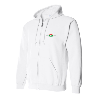 Men's Central Perk Logo Zipper Hoodie