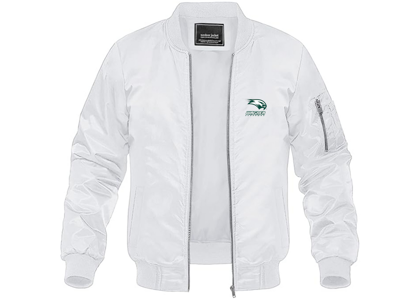 Men's Wagner Seahawks Lightweight Bomber Jacket Windbreaker Softshell Varsity Jacket Coat