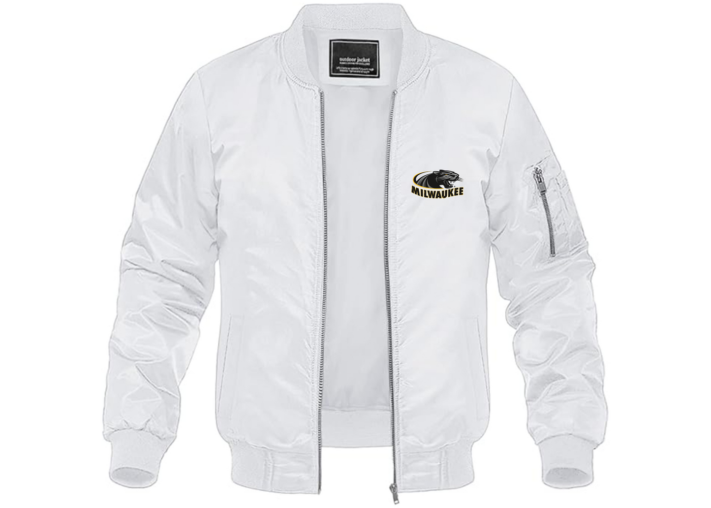 Men's Wisconsin Milwaukee Panthers Lightweight Bomber Jacket Windbreaker Softshell Varsity Jacket Coat
