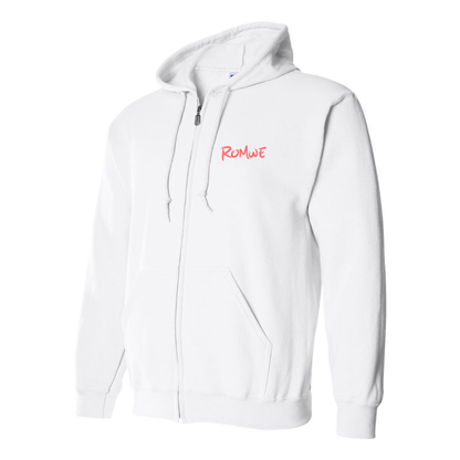 Men's Romwe Logo Zipper Hoodie