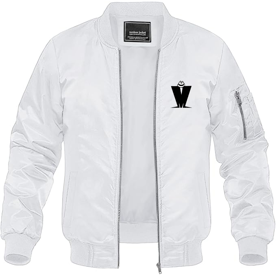 Men's Madness Logo Lightweight Bomber Jacket Windbreaker Softshell Varsity Jacket Coat