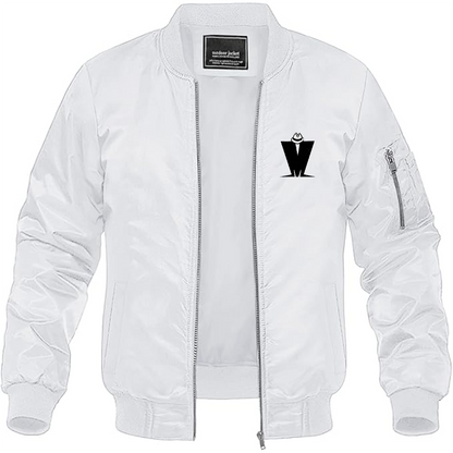 Men's Madness Logo Lightweight Bomber Jacket Windbreaker Softshell Varsity Jacket Coat