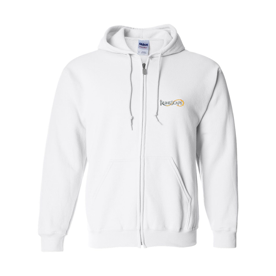 Men's Runescape Logo Gildan  Heavy Blend Full Zip Hooded Sweatshirt