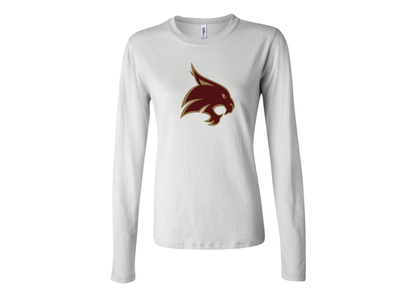 BELLA CANVAS Women’s Texas State Bobcats Jersey Long Sleeve Tee