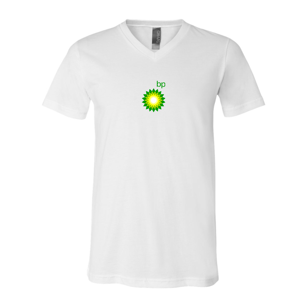 BP Oil Logo BELLA  CANVAS - Jersey V-Neck T-Shirt