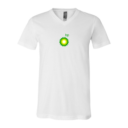 BP Oil Logo BELLA  CANVAS - Jersey V-Neck T-Shirt