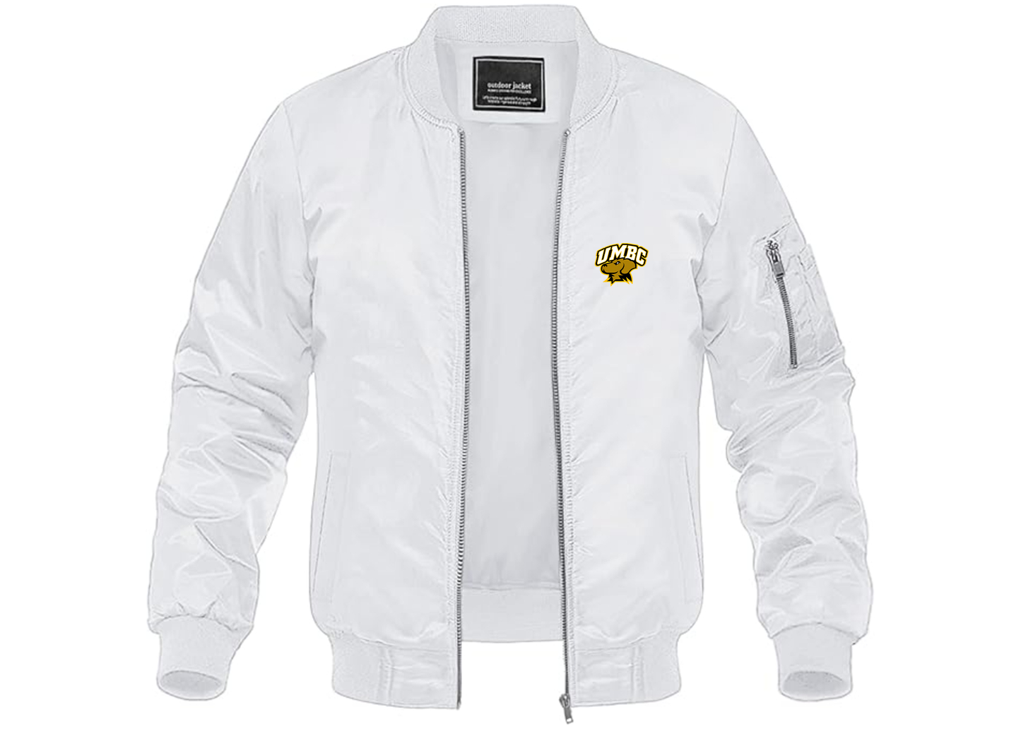 Men's UMBC Retrievers Lightweight Bomber Jacket Windbreaker Softshell Varsity Jacket Coat