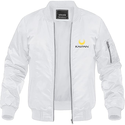 Men's Kaipan Logo Lightweight Bomber Jacket Windbreaker Softshell Varsity Jacket Coat