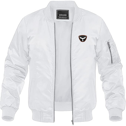 Men's Zacua  Logo Lightweight Bomber Jacket Windbreaker Softshell Varsity Jacket Coat