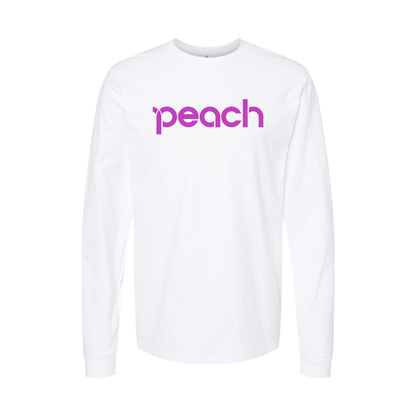 Men's Peach Aviation Logo Long Sleeve T-Shirt