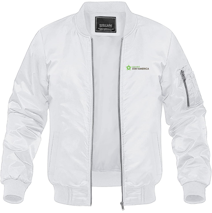 Men's Extended Stay America Lightweight Bomber Jacket - White
