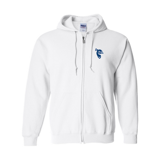 Men's Saint Peters Peacocks Logo Gildan  Heavy Blend Full Zip Hooded Sweatshirt