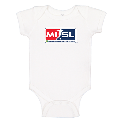 Major Indoor Soccer League Logo Baby Onesie Romper