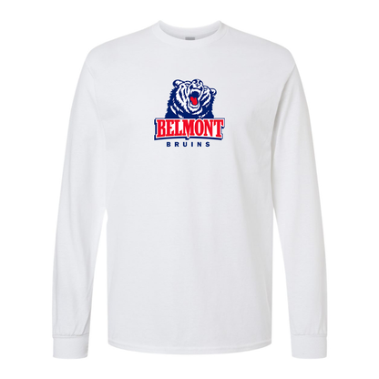 Men's Belmont Bruins  Gildan Heavy Cotton Long Sleeve T-Shirt